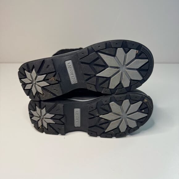 Lands End Girls Snowflake Insulated Snow Boots Waterproof Winter Youth Size 2 - Picture 7 of 9